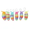 New Luminous Keychain Slug Snail Caterpillar Fidget Toys Super Decompression Puzzle Toy W3