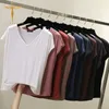 2022 T Shirt Brand New 100% Cotone T-Shirt da Donna Maniche Corte Tinta Unita Magliette da Donna per Donna T-Shirt Top Donna Tshirt