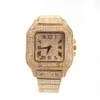 Iced Out Diamond Watch Mens Fashion Square Watch Hip Hop Designer Luxus Watch2344