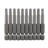 Hand Tools 10Pcs T20 Magnetic Tip Torx Screwdriver Bits 6.35mm S2 Alloy Steel Hex Tamper Proof Security BitHand