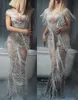 Sıradan Elbiseler Kadın Doğum Günü Kutlama Püsküllü Elbise Festivali Akşam Giyim Beyaz Saçaklar Rhinestones Uzun Şarkıcı Tassel Cos270x