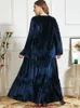 Vêtements ethniques EID Winter Velvet Robes pour femmes Abaya Dubaï Pakistanais Turquie Islam Arabe Musulman Hijab Robe Robe Musulmane Longue Maroc