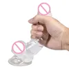 NXY Dildos Analspielzeug Transparente Kristallfarbe Imitation Penis Erwachsene Produkte Analplug Falscher weiblicher Masturbator Spaß 0324