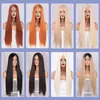 I's a Wig Perruques Synthétiques pour Femmes Longue Ligne Droite Rouge Brun Cuivre Gingembre Cosplay Usage Quotidien Gris Noir Blonde Cheveux Lolita 220622