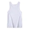summer Sleeveless O-neck Long Men Basic T Shirts / Cotton Lengthen Casual Vest top 4 color size M-XL W220426