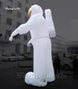 Figurine d'astronaute gonflable géante, modèle 5m, pilote spatial blanc, ballon spatial avec casque doré pour spectacle spatial