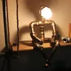 Tischlampen Eisen Roboter LED Schreibtisch Wasserpfeife Kunst Tube LOFT Edison Industrie Vintage Lichter für Kaffee Bar Schlafzimmer NachtbeleuchtungTisch