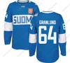 VipCeoMit 2016 World Cup of Hockey Finnland Teamtrikot Komarov Granlund Haula Ristolainen Filppula Vatanen Rask Jokinen Männer Frauen Jugend Custom Hoceky