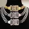 Chains 13MM Rhinestone Iced Out Miami Cuban Link Chain Necklace For Men Bracelet Set Women Hip Hop Jewelry On The Neck Gift Elle22