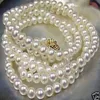 Nouveau beau collier de perles de perle cultivé de 8 à 9 mm blanc.