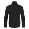 Men's Sweaters Autumn Winter Plus Size Slim High Neck Simple Solid Color Sweater Stretch All-match Casual Men Tops Tide Olga22