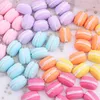 100 UNIDS Medio Macarons Resina Slime Flatback Medio Macaron Miniatura Objetos Decorativos Simulación de Pastel para Encantos DIY Scrapbooking Adorno Clip de Pelo 1221003