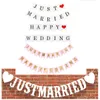 Just Married Buon Compleanno Bunting Banner Lettera Appesa Ghirlande Pastello Bandiere Baby Shower Festa di Nozze Decor JLE13636