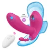 Vibratore Giocattolo per adulti per donne Orgasmo Masturbatore Indossabile Dildo g Spot Stimolatore per clitoride Farfalla Mutandine vibranti Erotic 0803