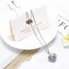 Pendant Necklaces For Ashes Holder Keepsake Jewelry Heart Shape With Crystal Women Cremation Stainless Steel Memorial Necklace Urn IJD294Pen