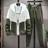 Мужские кардиганские куртки штаны Sportwear Sets Men Patchwork Sport Cust Casual Couct Supl Suples Sweat Suits 6 Colors S 5xl 220718