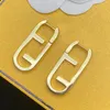 Stud Stud Fashion Ear Stud For Women Luxury Charm Hoop Earrings Gold F Ear Studs Brand Designer Jewelry Bangle Necklace Lady Elegant Ea