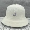 Berets Knitted Kangaroo Bucket Hats Classic Logo Kangol Female Painter Hat Tide Unisex Fisherman Cap Mesh Breathable Sun HatBerets8872563