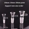 Accessoires de narguilé Bol en verre épais 10mm 14mm 18mm Mâle Joint Couleur Entonnoir Bols Fumer Pièce Outil pour Dab Rig Bong