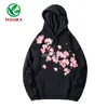 Drop Style chinois Cherry Blossom Sweat à capuche surdimensionné Couple High Street Hip Hop Rock Band Sweat Automne Hiver 220402