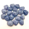 Oggetti decorativi Figurine 1pc Piccolo cristallo di calcite blu naturale a forma di cuore Reiki Healing Palm Stones Pietre preziose Cristalli di quarzo Chakr
