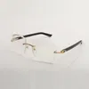 Nuevo diseño, monturas de gafas con lentes transparentes cortadas, 3524028, templos aztecas, tamaño unisex, 56-18-140 mm Express239j