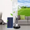 16 polegadas 12V DC DC Solar Solar Solar Powered AC Fãs recarregáveis ​​ficam solarfan com painel e luz de LED