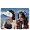 Chapeaux de soleil d'été pour femmes, couleur unie, Protection UV, seau, plage, plein air, pliable, à large bord, bandeau, casquette queue de cheval