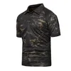 Été Armée Polo Hommes Chemise Militaire Hommes Tactique Combat Polos Respirant Camouflage T-shirt Plus La Taille 5XL 210308