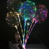 LED Decoration Bobo Balloon With 31.5inch Stick 3M String Balloon Light Christmas Halloween Birthday Party Decor 0726