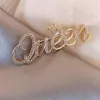 Strierse Koningin broches voor vrouwen 2-kleuren kroonletters Pary Office broche pins geschenken GC1422