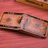 Кошельки мужские кошелек доллар цена текстурированная искусственная кожа застенчивый держатель карты мини монеты кошелек на хасп трифолда
