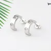 Classic Luxury Jewelry C Shape Screw Hoop Stud Earring For Women Men Titanium Steel Designer Love Earrings Couple Gifts250e