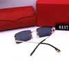 Carti Glasses Designer Sunglasses Men Women Fashion Frameless Rectangle Coating Buffalo Horn Sunglass UV400 Evidence Eyeglass Mens2519