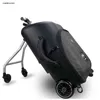 Can ride High quality and convenient Kids scooter suitcase Lazy carry rolling luggage trolley bag for baby J220707