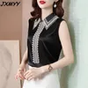 Chemise en Satin pour femmes, style d'été, veste de costume intérieure, ample, haut sans manches, style coréen, JXMYY 220318