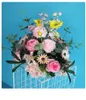 Propções de casamento, simulação de decoração de flores de flor da estrada