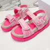 Sandalen Zomer Lage Wig Platte Platform Espadrille Sandaal Hak Open Teen Dikke Bodem Luxe Designer SchoenenSandalen