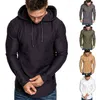 Hoodies de moda Mannen Efen Kleur Hooded Slanke Sweatshirt Lente Mannen Hoodie Hip Hop Tops Casuais Treinings Sportkleding