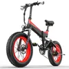 48V17.5AH Batería de litio Lankeleisi Plegable bicicleta eléctrica 1000W4.0 Fat Tire Men'sswomen's Ebike 48V Ciudad de montaña Bicicleta para adultos Snow Beach Power Power Bike