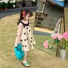 Girl's Dresses Girls' Striped Polka Dot Camisole 2022 Summer Korean Style Children Straps Lace-up Dress Vest DressGirl's