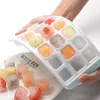 21 Cell Cube Ice Cube Mormo a forma di cuore vassoio di plastica domestica con accessori per bar in cucina sul coperchio 220624