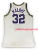 College Basketball Louisiana Tech Bulldogs Jersey Karl # 32 Malone Rembeback майки Урожай сетки сшитая вышивка на заказ большой размер S-5XL