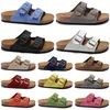 homens mulheres sandálias designer Birks Arizona Vegan Microfiber slides Desert Dust Preto Cinza Branco Rosa Suave Rosa masculino amadeirado deslizante interior exterior flip flop