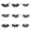 27mm Fluffy Eyelashes Mink Hair 5D False Eyelashes Stage Makeup Long Thick Curling Multilayerl 3D Eyelash Wholesale