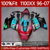 Red Shark Ciało wtrysku Honda CBR1100 CBR 1100xx 1100 XX CC 114NO.111 Blackbird CBR1100XX 1996 1997 1998 1999 2000 2001 2002 2003 2004 2004 2005 2006 2007 Owalnia