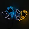 Neon Light LED Mask Halloween Spaventoso Cosplay Party Masquerade s Costume Glow Puntelli 220715