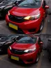 LED Headlight For Honda Jazz Fit GK5 2014-20 16 DRL Daytime Running Headlights High Beam Front Lamps Streaming Turn Signal