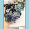 Pendant Necklaces Pendants Jewelry Natural Fluorite Crystal Necklace Energy Stone Healing Meditation Yoga Gift Who Dh36U