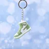 14 färger designer mini silikon 3d sneaker nyckelring män kvinnor barn nyckelring presentskor nyckelringar handväska kedja basket nyckelring hög kvalitet